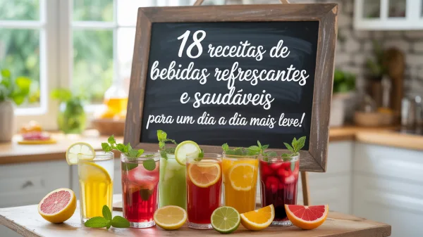 18 Receitas de Bebidas Refrescantes e Saudáveis para um Dia a Dia Mais Leve!