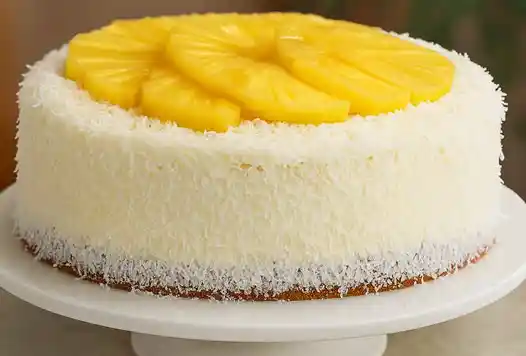 Bolo Gelado de Abacaxi com Coco Cremoso: Sobremesa Tropical Irresistível!