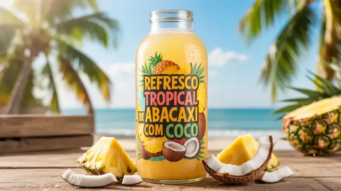 Refresco Tropical de Abacaxi com Coco — A Bebida Gelada que Está Conquistando o Brasil